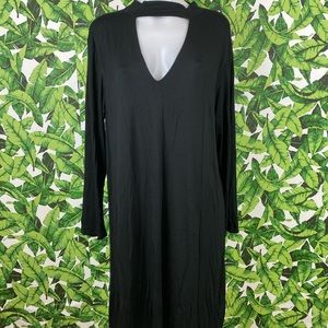5 for $25 Pinc Black Cut Out Long Sleeve Dress